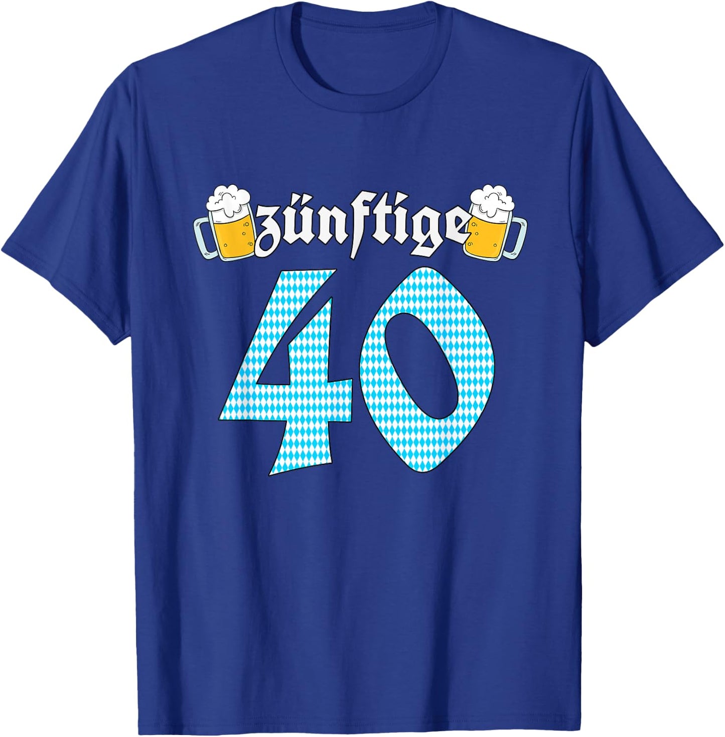 Zünftige 40 October Gift 40th Birthday Oktoberfest T-Shirt - T-Shirt | Royal