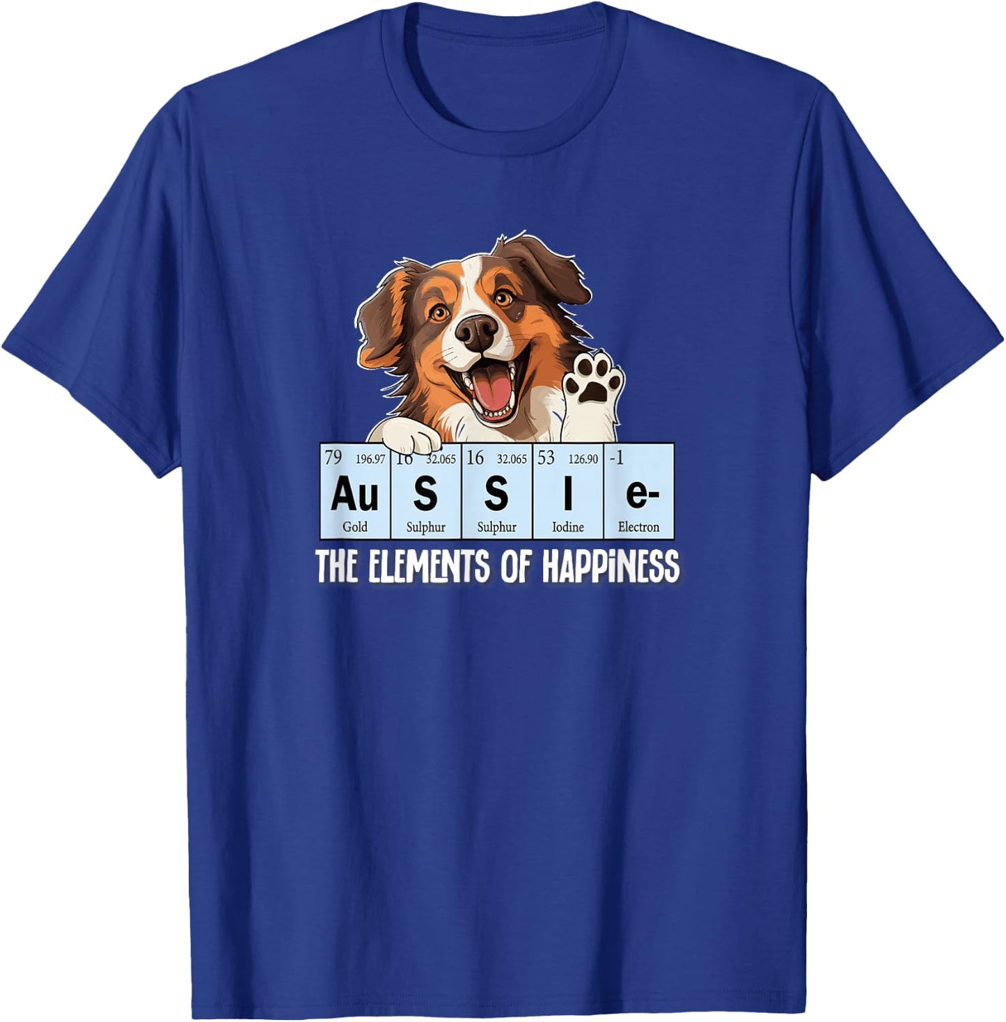 Kids Funny Elements Happiness Red Aussie Lover T-Shirt - T-Shirt | Royal