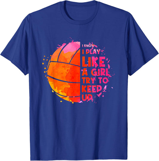 Funny Volleyball Design Girls Volleyball Player T-Shirt - T-Shirt | Royal