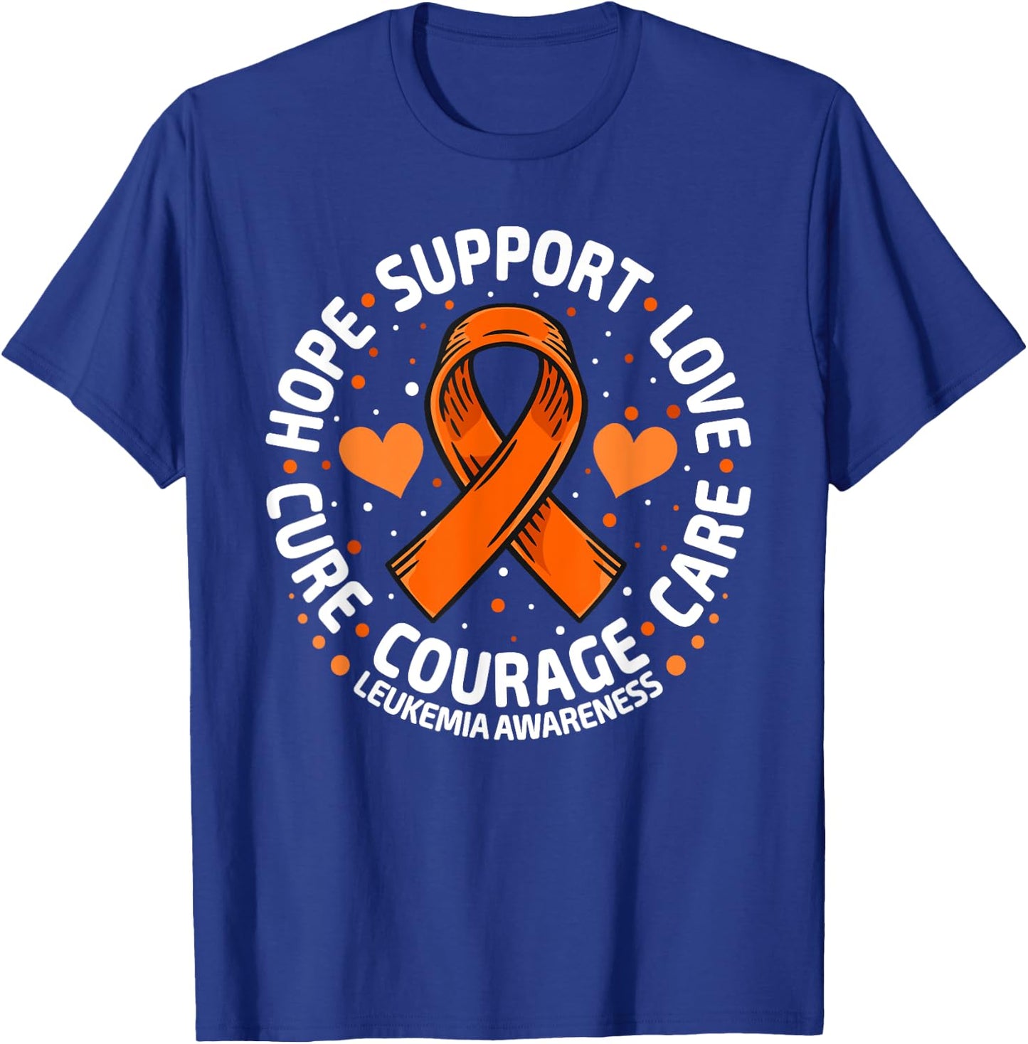 Leukemia Support Blood Cancer Family Leukemia Awareness T-Shirt - T-Shirt | Royal