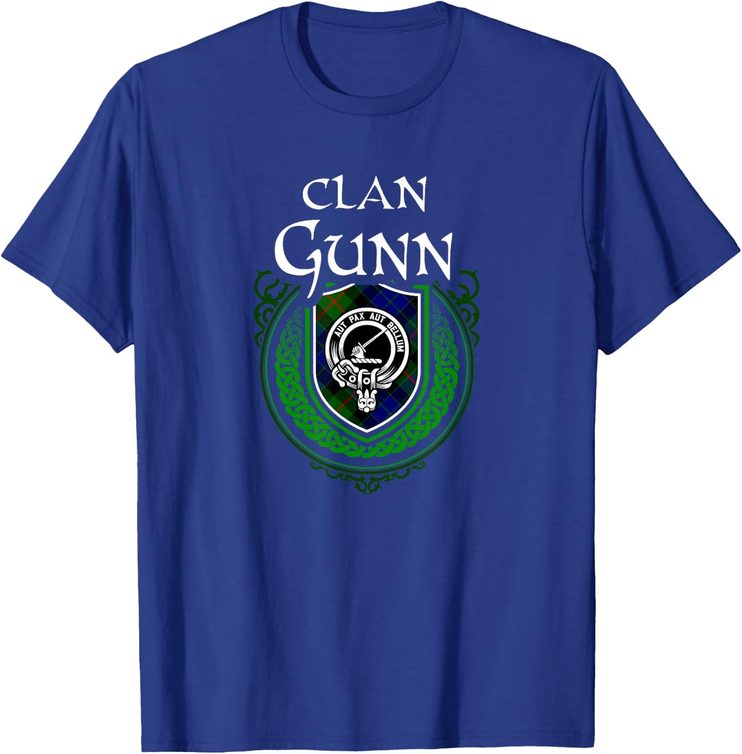 Clan Gunn Surname Scottish Clan Crest Tartan Badge T-Shirt - T-Shirt | Royal