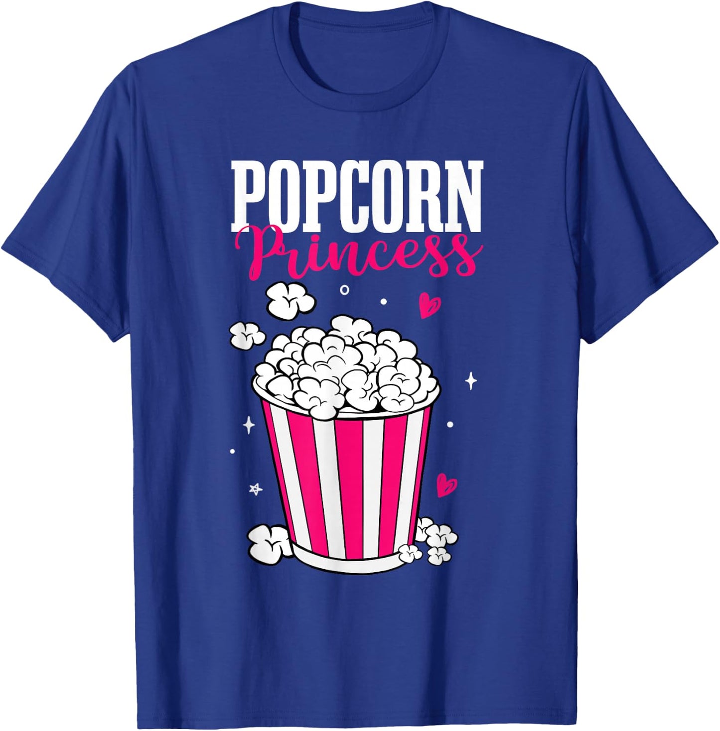 Popcorn Princess Women Cute Movie Night Cinema Snack T-Shirt - T-Shirt | Royal