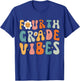 Fourth Grade Vibes, 4th Grade Team Retro 1st Day of School T-Shirt - T-Shirt | Royal