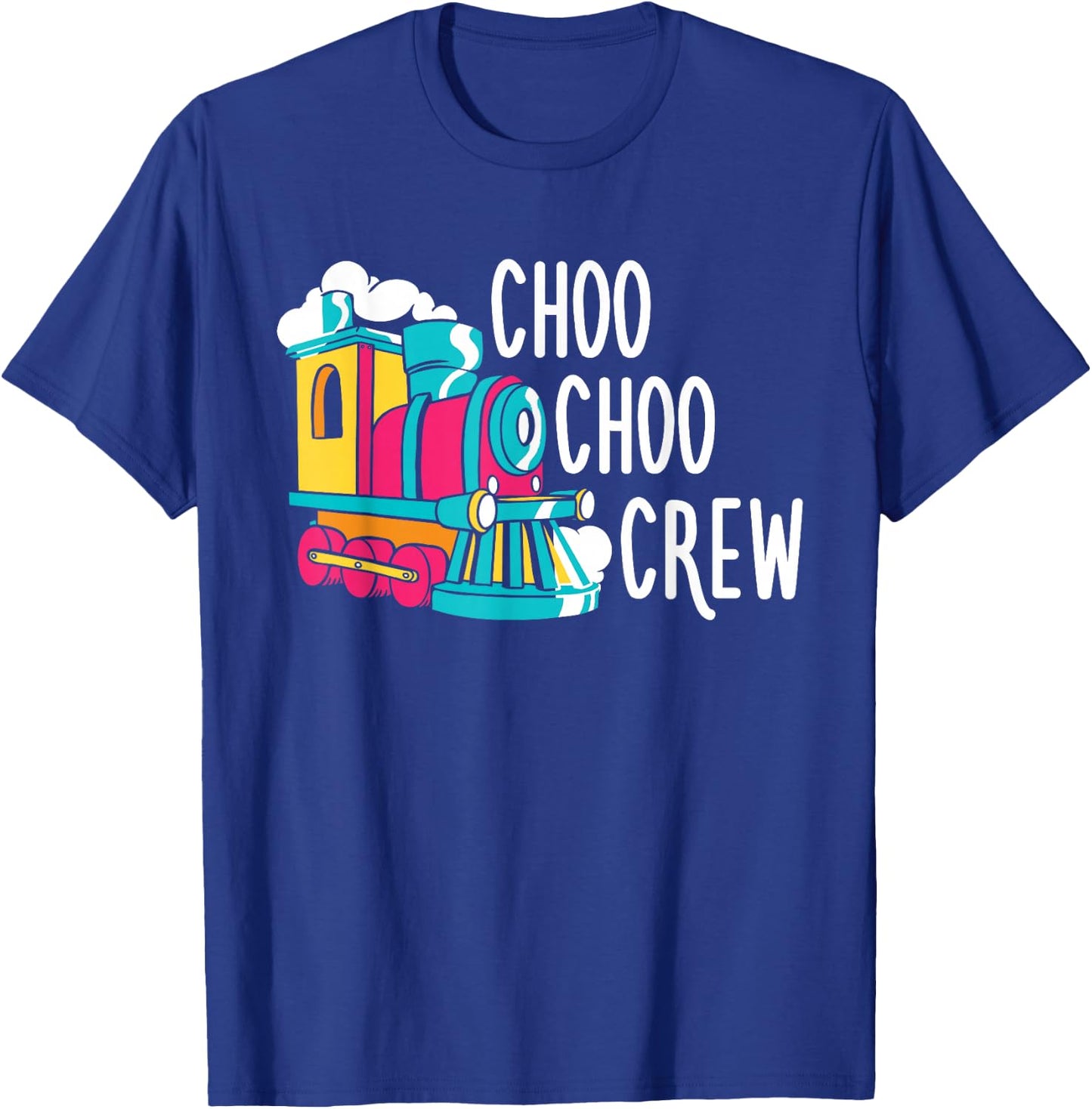 Choo Choo Crew Railway Train Birthday T-Shirt - T-Shirt | Royal