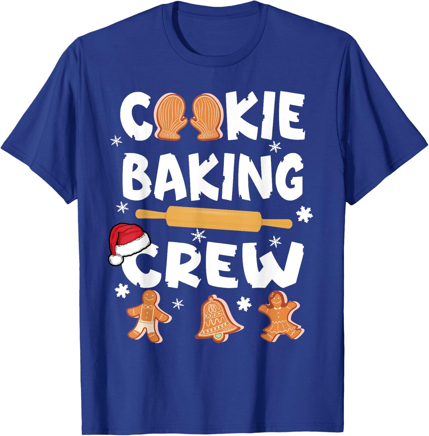 Cookie Baking Crew Funny Christmas 2022 Gingerbread Kids T-Shirt - T-Shirt | Royal