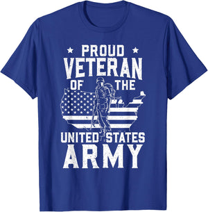 Proud Veteran Of The United States Army Veterans Day T-Shirt - T-Shirt | Royal
