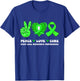 Peace Love Cure Stem Cell Research Awareness Ribbon T-Shirt - T-Shirt | Royal