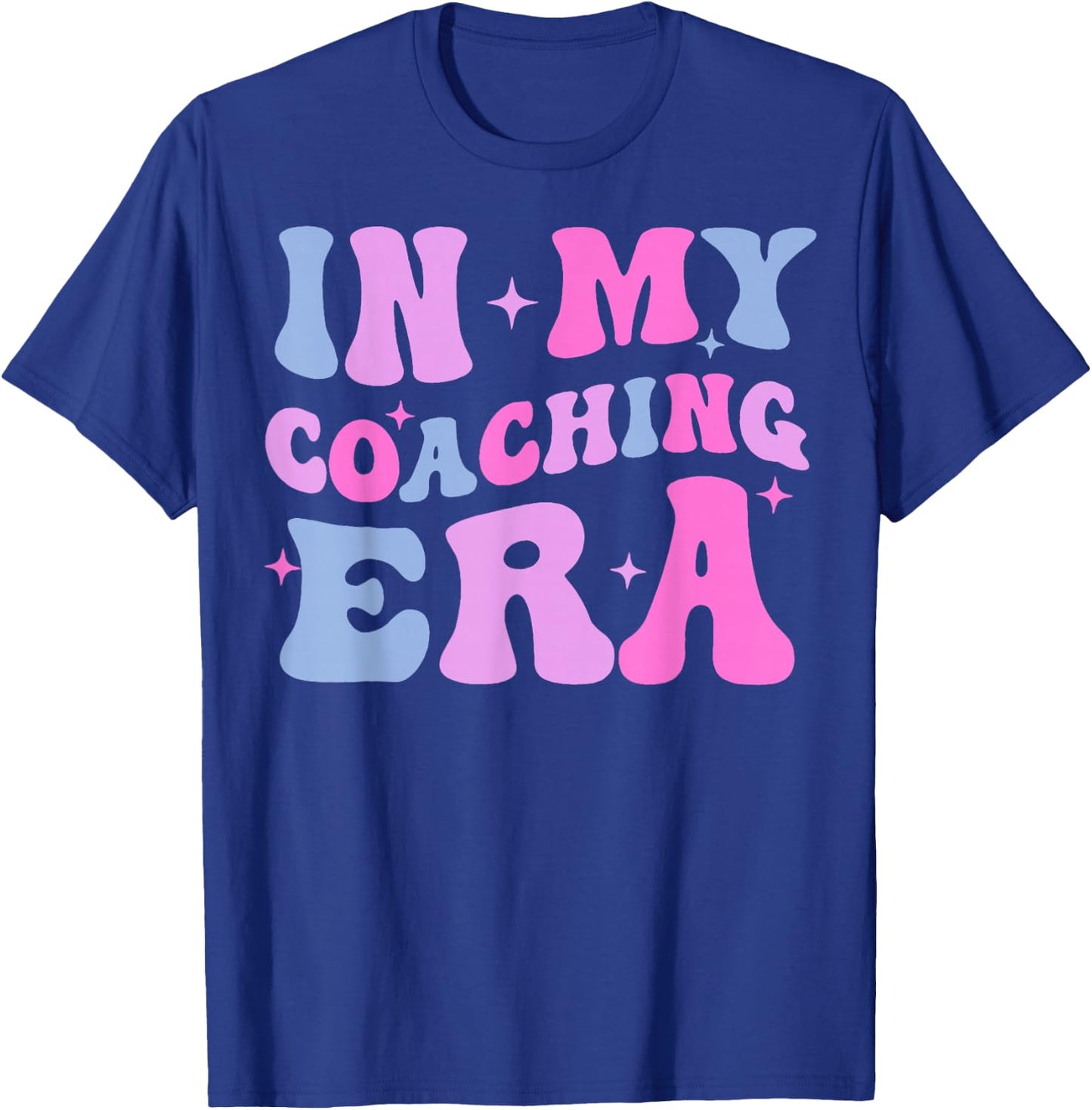 In My Coaching Era Retro Groovy T-Shirt - T-Shirt | Royal