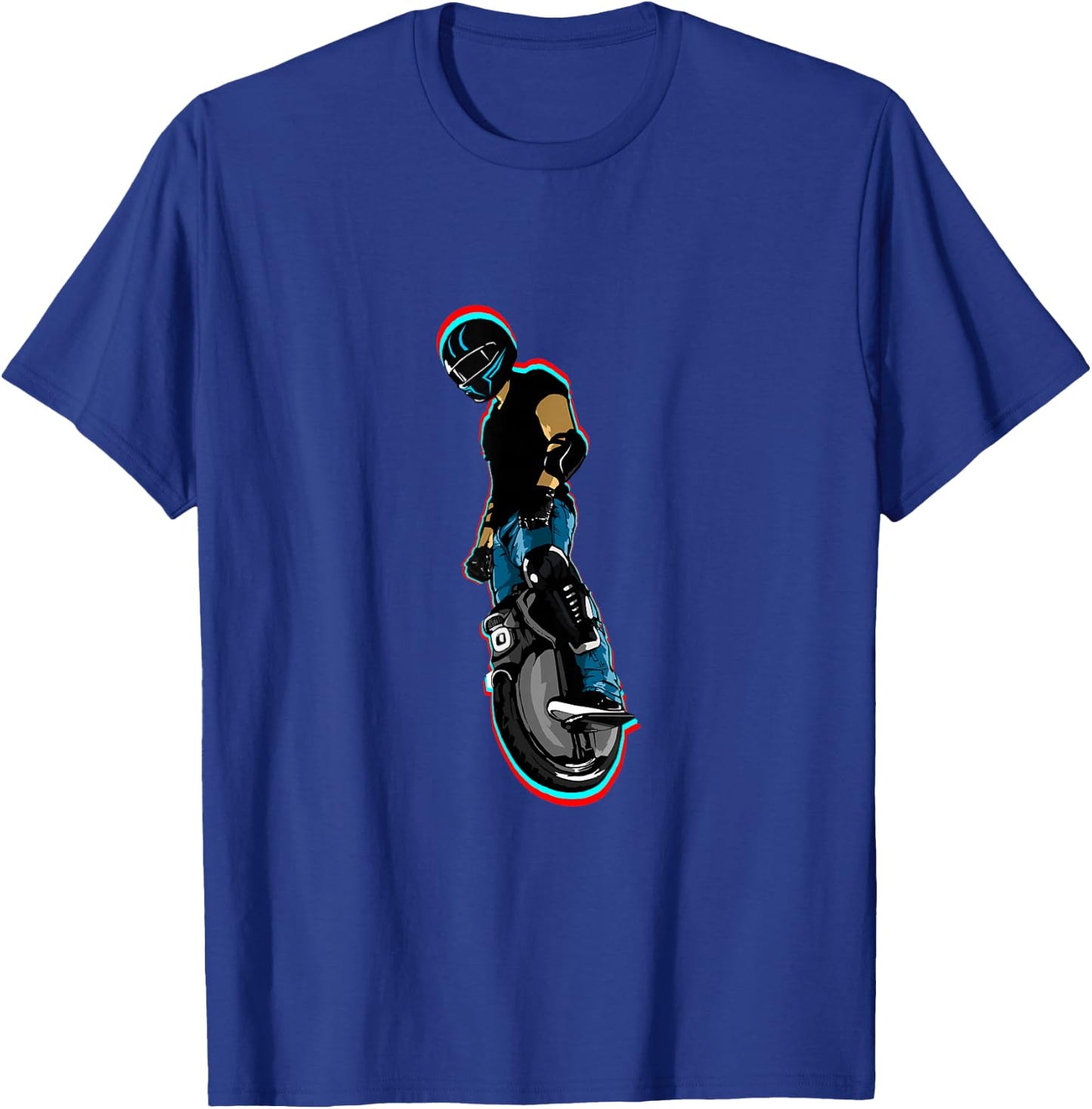 Electric Unicycle Biker T-Shirt - T-Shirt | Royal