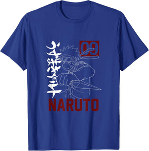 Naruto - Anime Graphic with Kunai Kanji Design - Black, Short Sleeve, Size S T-Shirt - T-Shirt | Royal