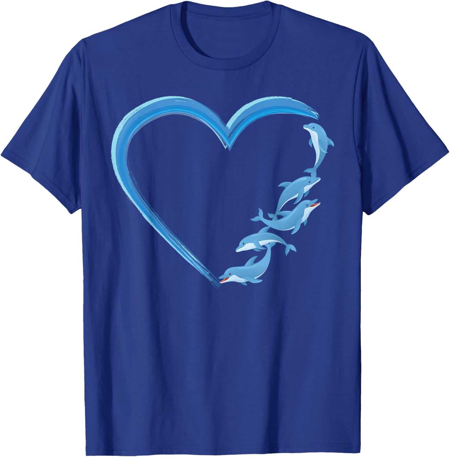 Dolphin Heart T-Shirt - T-Shirt | Royal