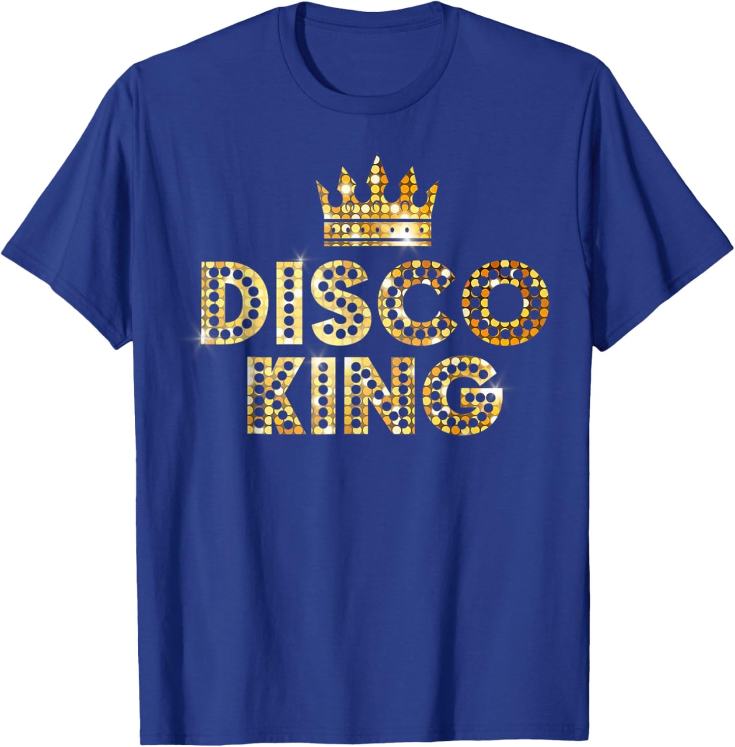 Vintage Disco King for 70s and 80s Dance Parties T-Shirt - T-Shirt | Royal