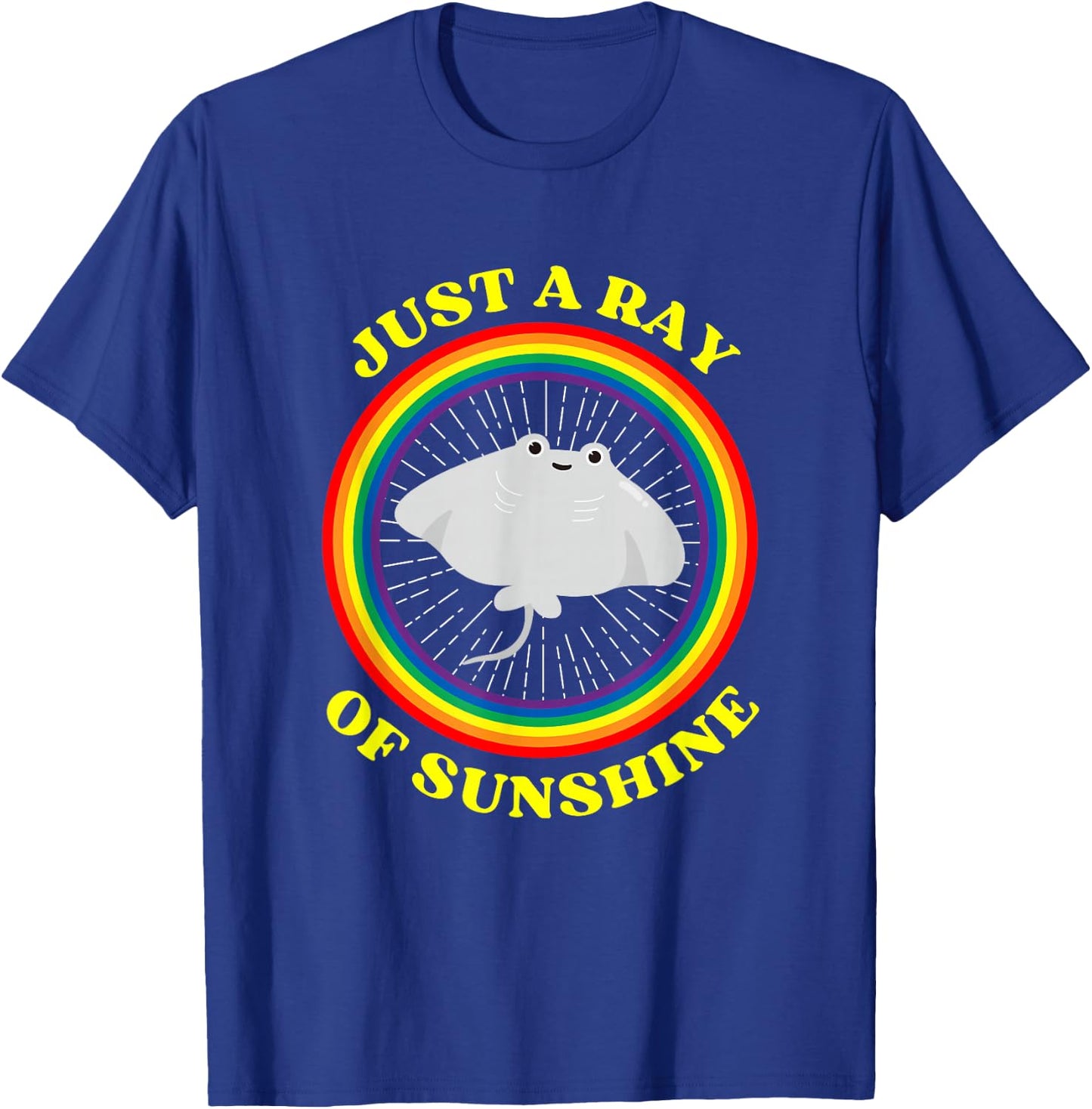 Stingray Of Sunshine Funny Stingray Rainbow T-Shirt - T-Shirt | Royal