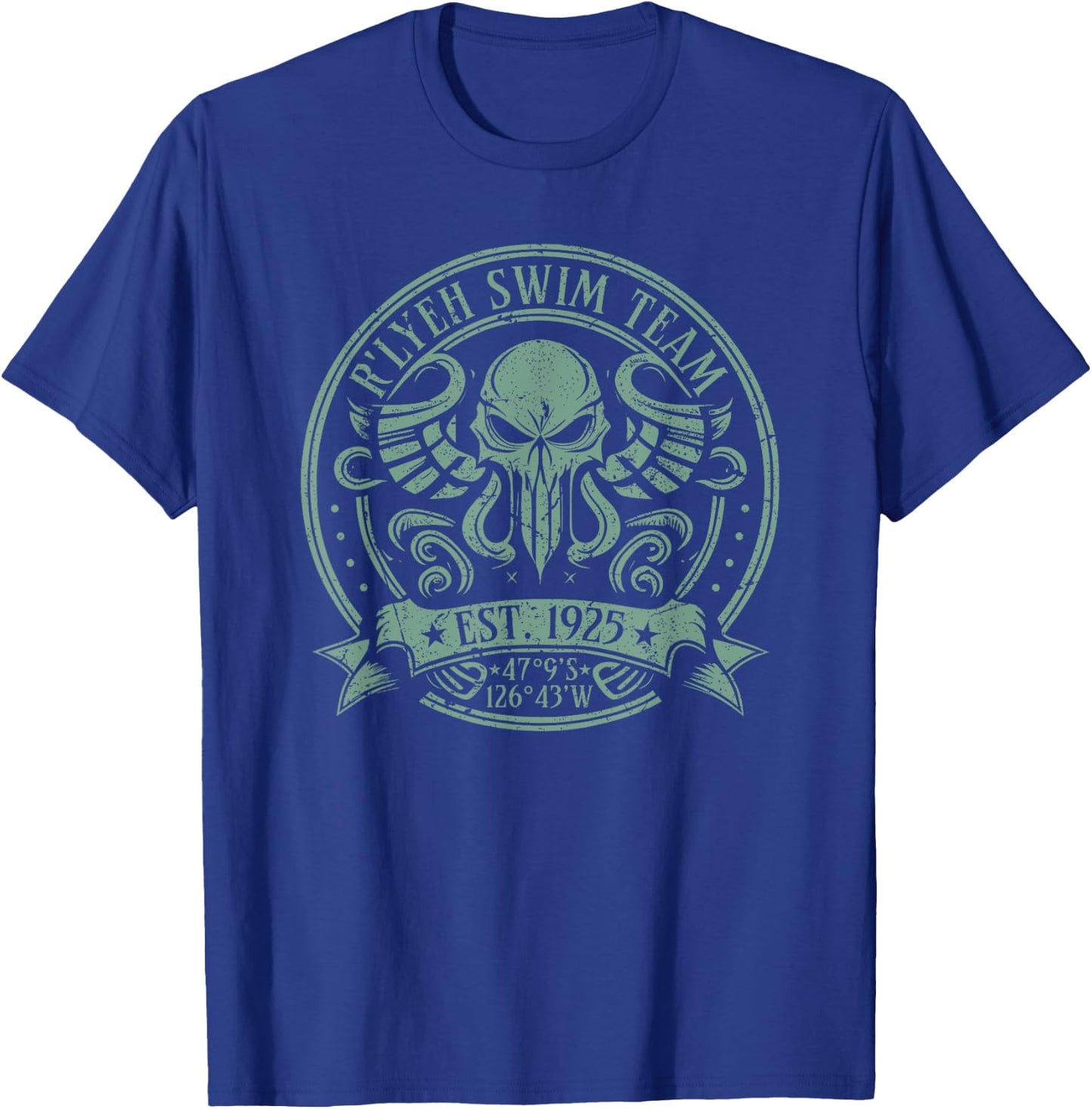 Cthulhu R'lyeh Swim Team, Cosmic Horror Cthulhu T-Shirt - T-Shirt | Royal
