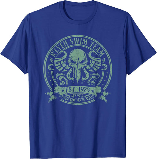 Cthulhu R'lyeh Swim Team, Cosmic Horror Cthulhu T-Shirt - T-Shirt | Royal