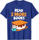 Marshmallow Camping Campfire Funny Read Smore Books T-Shirt - T-Shirt | Royal