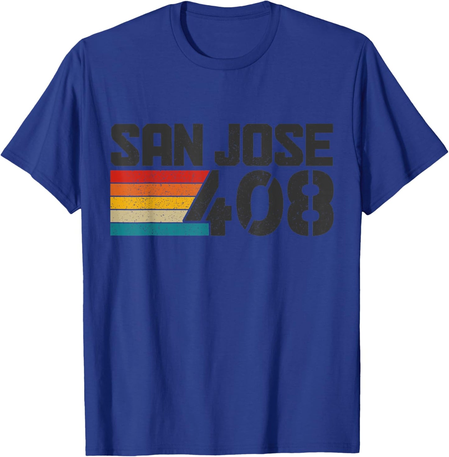 San Jose California 408 Area Code Pride Vintage T-Shirt - T-Shirt | Royal