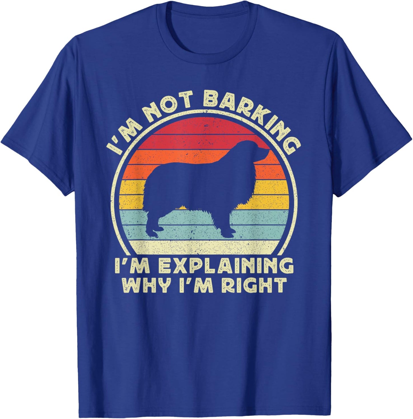 Funny Aussie Dog Red Blue Merle Australian Shepherd Dad Mom T-Shirt - T-Shirt | Royal