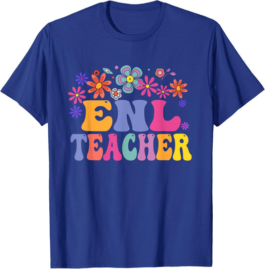 ENL Teacher Squad English New Language Squad Crew Team Men Women T-Shirt - T-Shirt | Royal