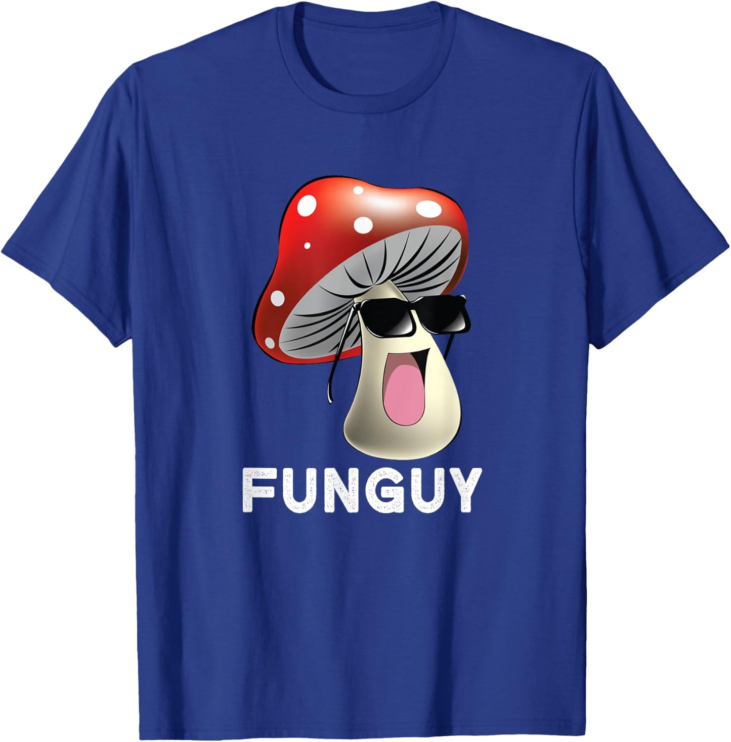 Funguy Funny Fungi Fungus Mushroom Men Funny Guy Vintage T-Shirt - T-Shirt | Royal