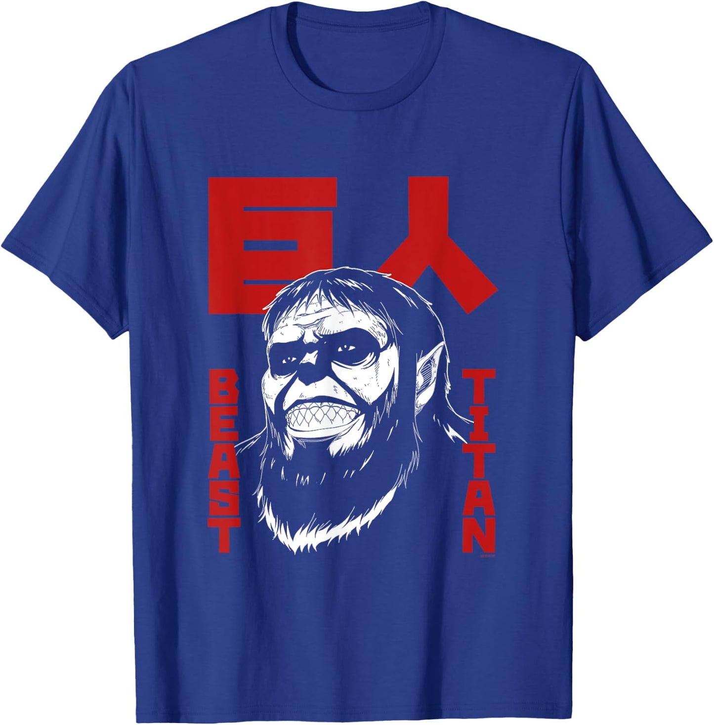 Attack on Titan Season 4 Beast Titan & Large Kanji Anime T-Shirt - T-Shirt | Royal