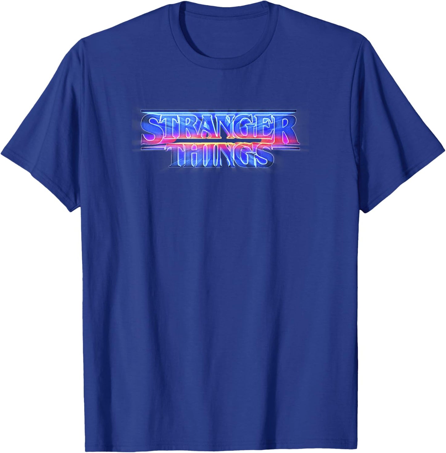 Stranger Things 80's TV Retro Title Logo T-Shirt - T-Shirt | Royal