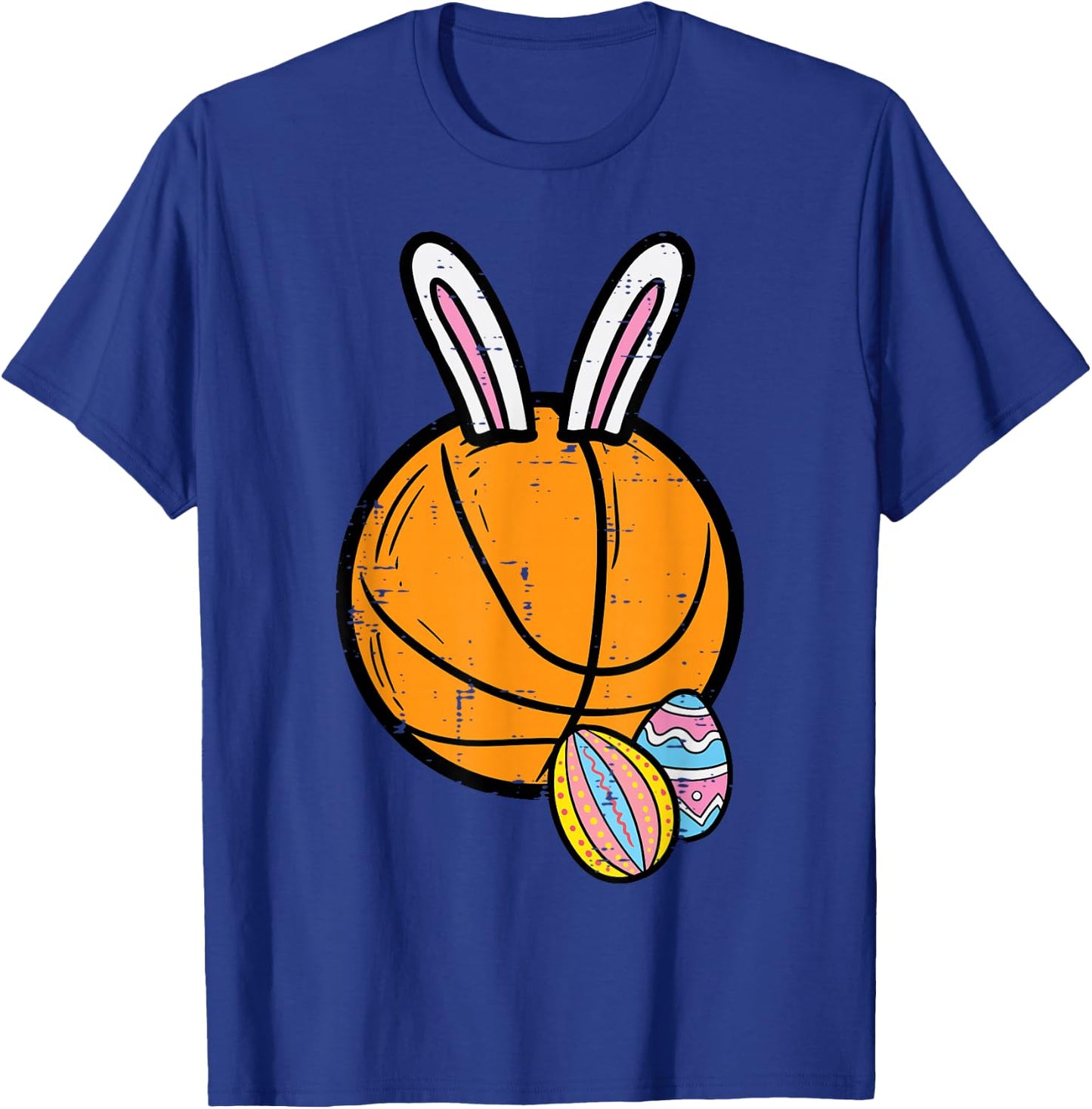 Easter Basketball Bunny Rabbit Sports Men Boys Kids Teens T-Shirt - T-Shirt | Royal