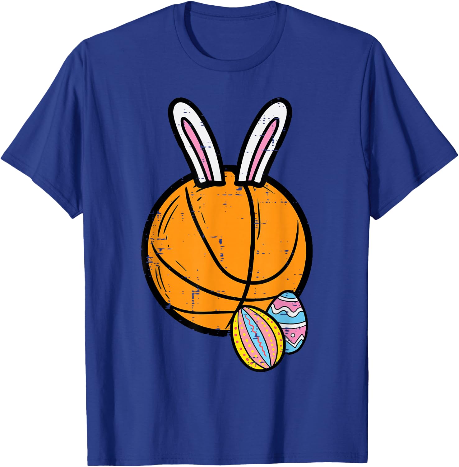 Easter Basketball Bunny Rabbit Sports Men Boys Kids Teens T-Shirt - T-Shirt | Royal