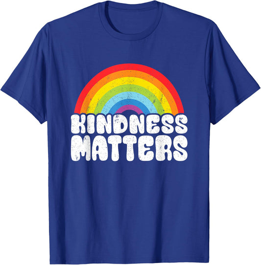 Positive Anti Bullying Rainbow Sped Teacher Kindness Matters Men Women Kids T-Shirt - T-Shirt | Royal