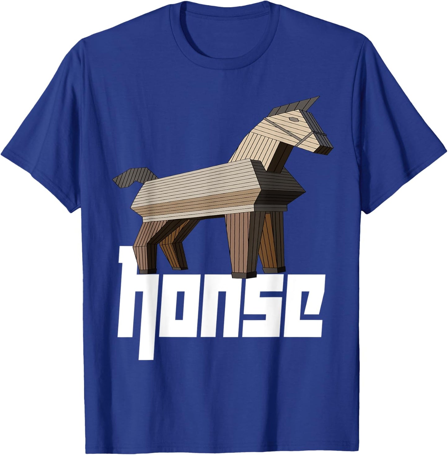 Honse Meme, Funny Wooden Horse T-Shirt - T-Shirt | Royal