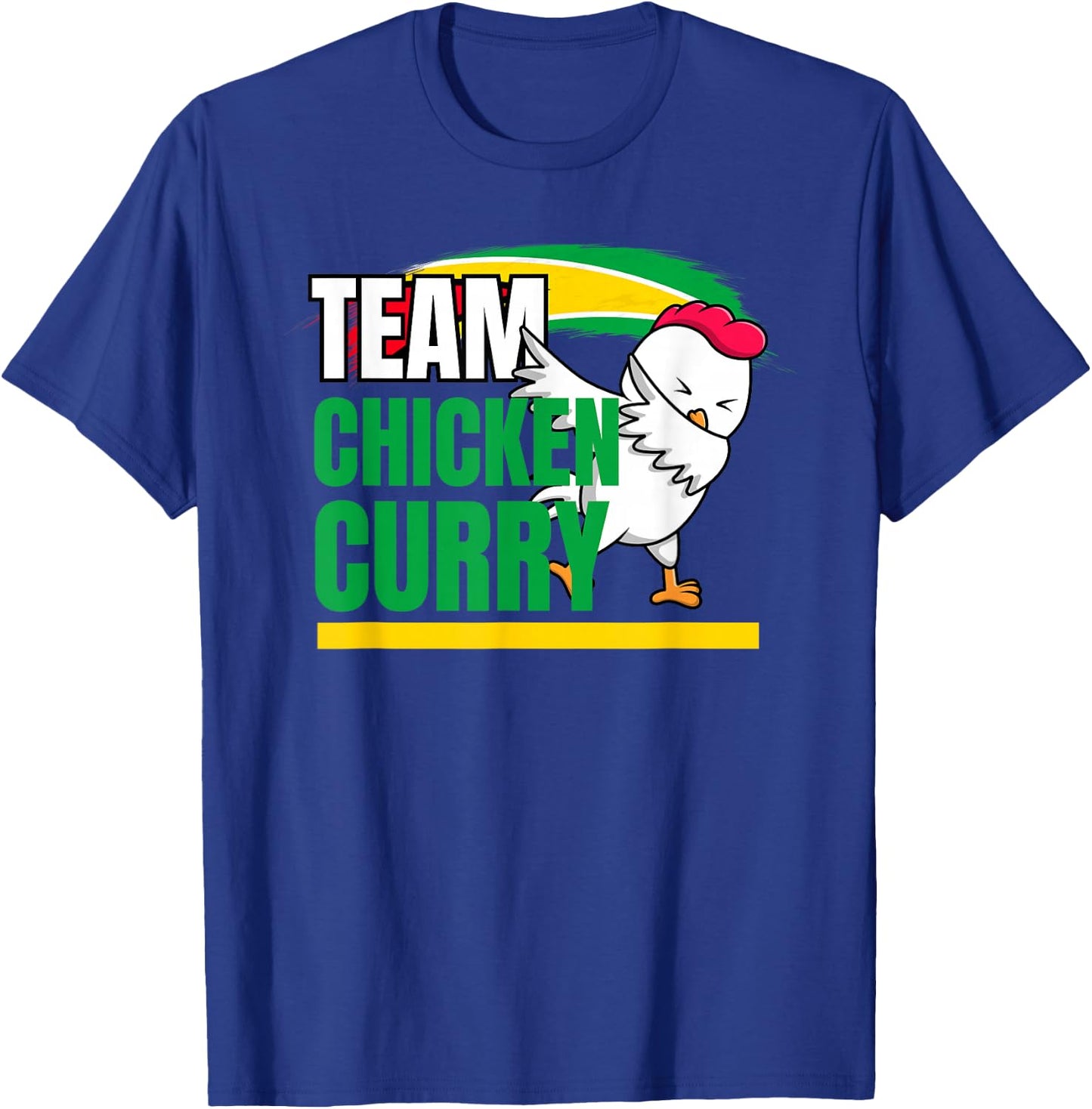 Caribbean Cricket Apparel - Guyana & Trinidad Patriotic Cricket - Black - Small - Short Sleeve - - Regular Fit - Cotton 65% Polyester 35% T-Shirt - T-Shirt | Royal