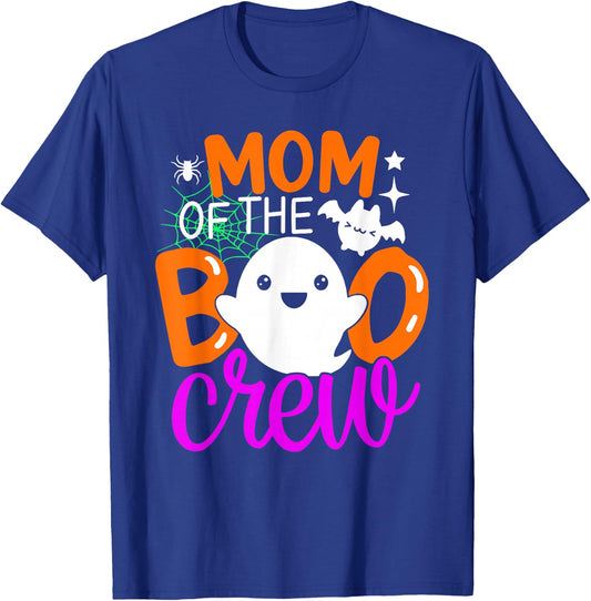 Mom Of The Boo Crew Funny Halloween Family Matching T-Shirt - T-Shirt | Royal