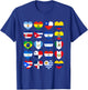 National Hispanic Heritage Month All Countries Flags Hearts T-Shirt - T-Shirt | Royal