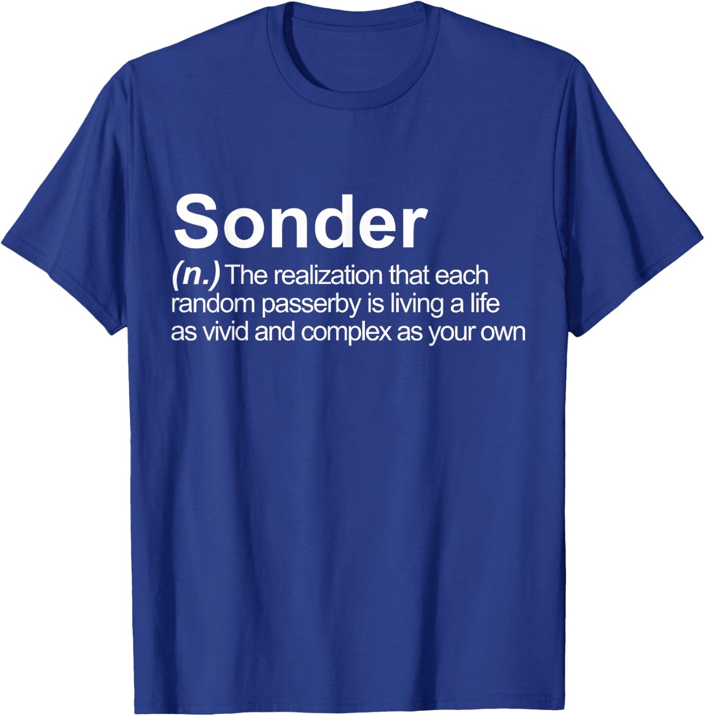Sonder Funny Word Definition Vocabulary Typewriter Poetry Ah T-Shirt - T-Shirt | Royal