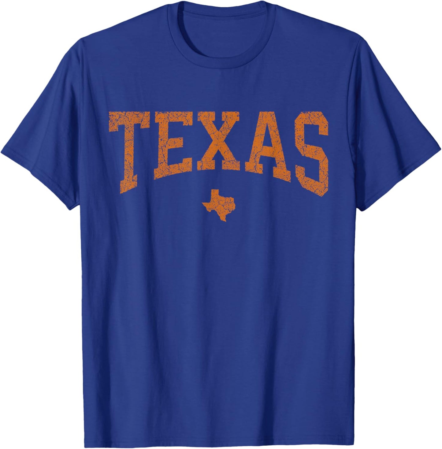 Texas T Shirt Women Men Kids Texas State Map Distressed T-Shirt - T-Shirt | Royal