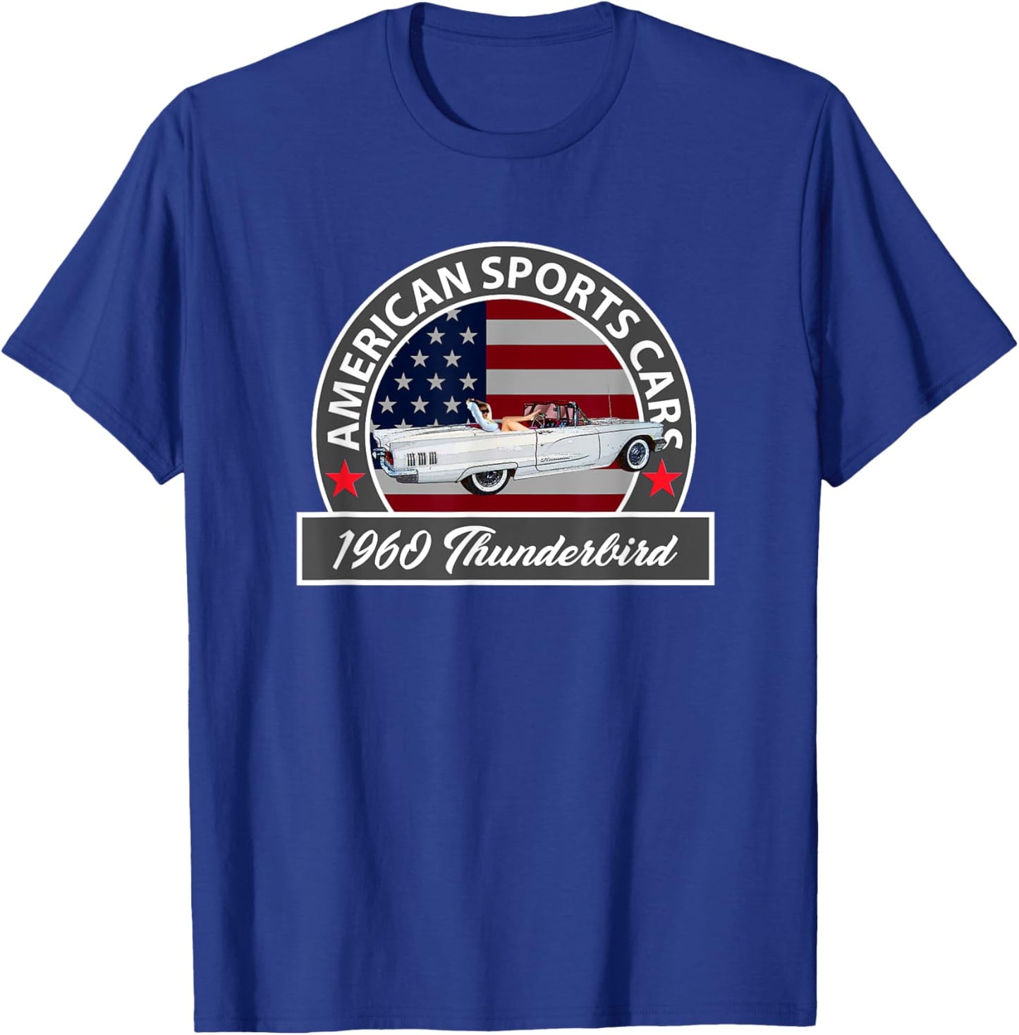 Classic Cars, 1960's, 1960 Thunderbirds, Convertibles, Tbird T-Shirt - T-Shirt | Royal