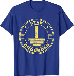 Stay Grounded - Electrician Wiring Electrical Work Wireman T-Shirt - T-Shirt | Royal