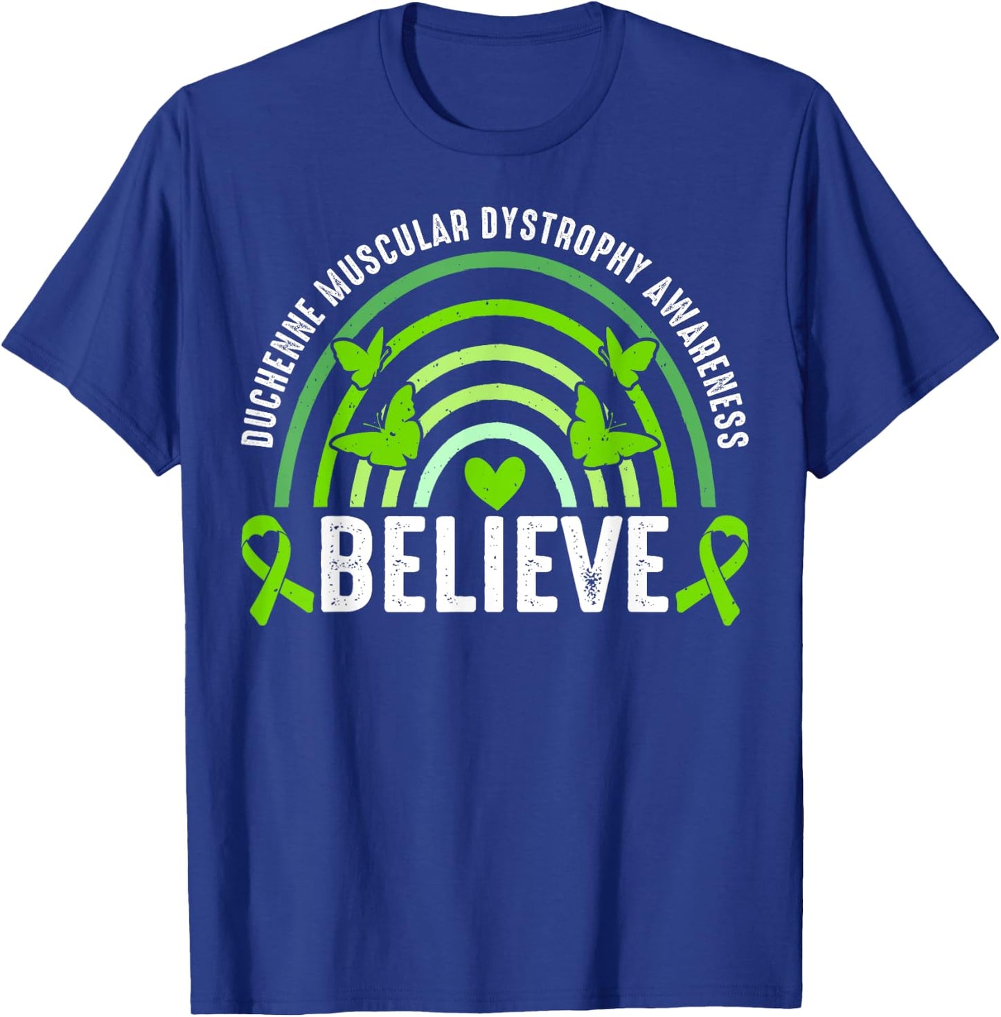 Duchenne Muscular Dystrophy Awareness Wear Green For Nephew T-Shirt - T-Shirt | Royal