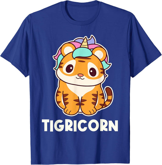 Tigricorn - Cute Unicorn Tiger T-Shirt - T-Shirt | Royal