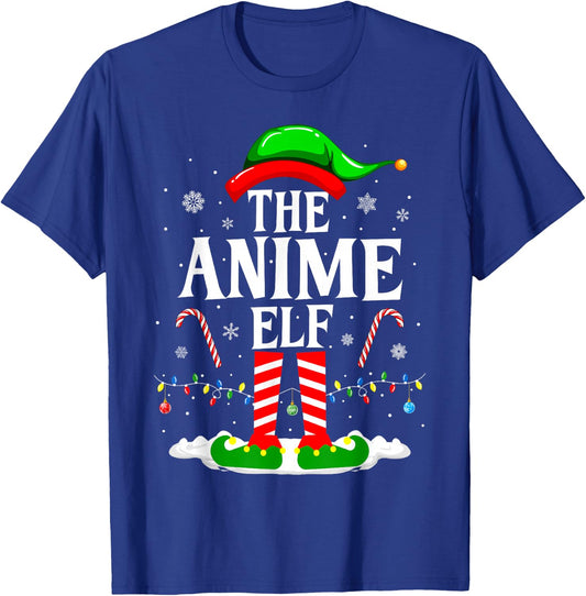 The Anime Elf Matching Family Xmas Funny Anime Christmas T-Shirt - T-Shirt | Royal