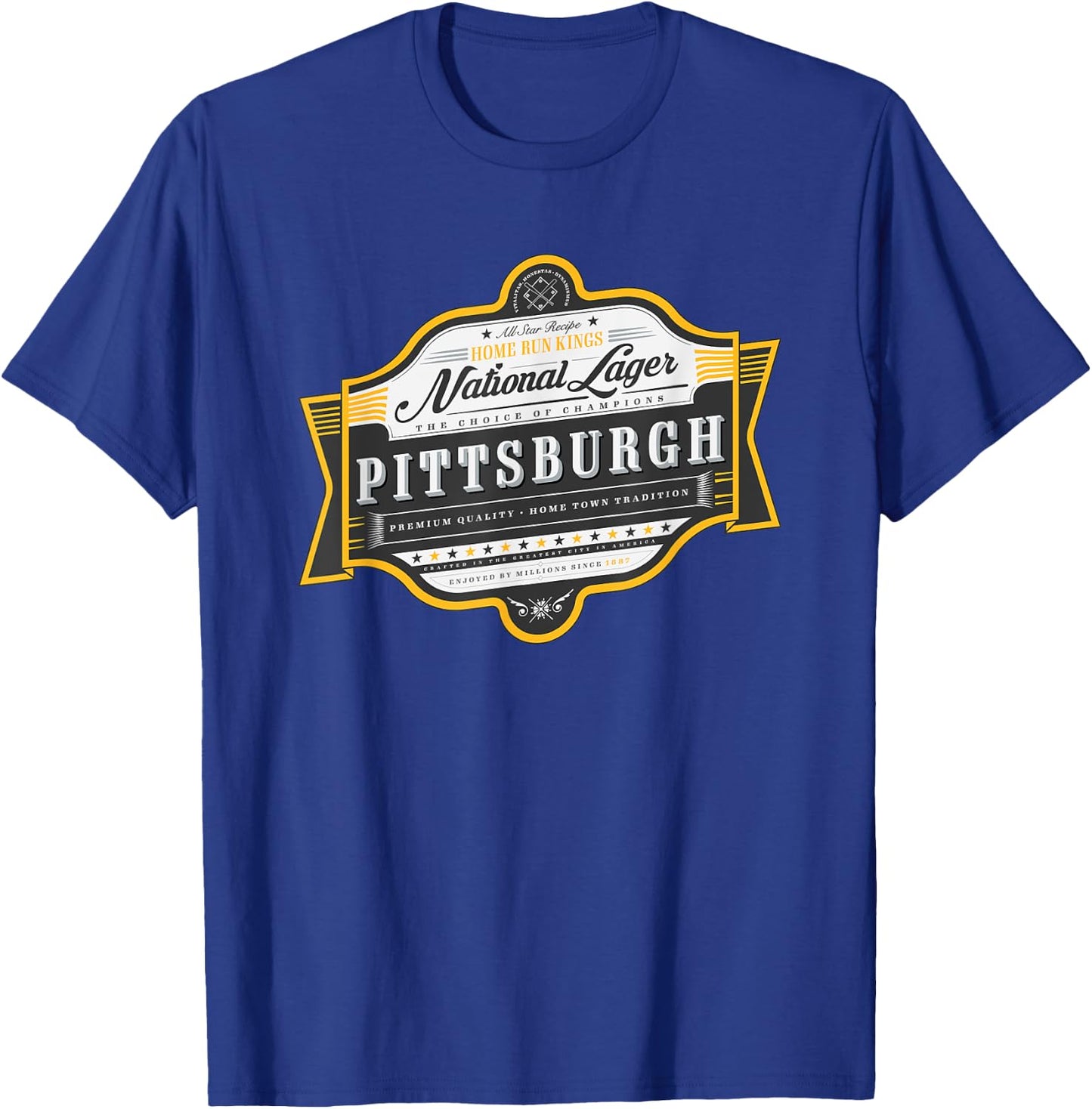 Vintage Pittsburgh Beer Label - Yinzer Pride T-Shirt - T-Shirt | Royal