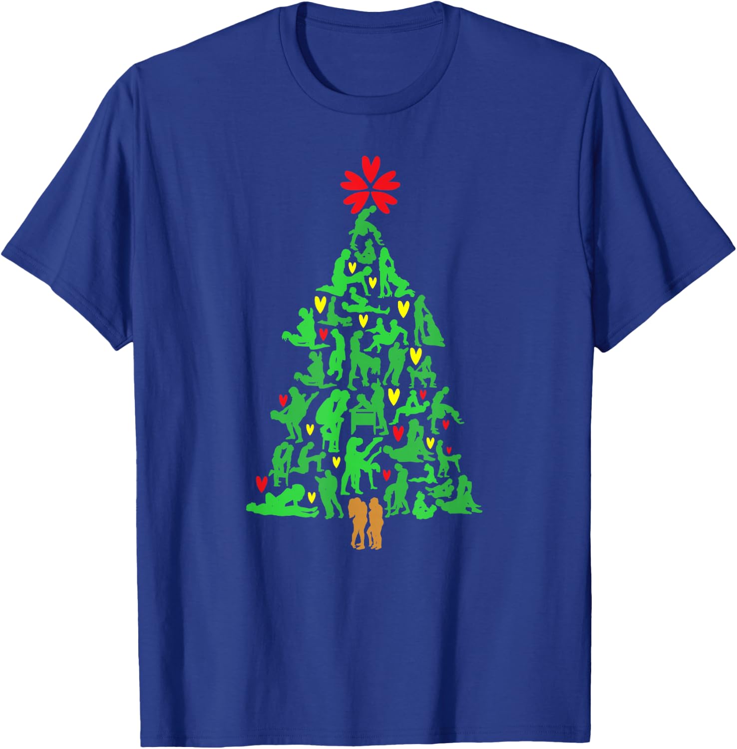 Naughty Xmas Ornaments Kamasutra Adult Humor Christmas T-Shirt - T-Shirt | Royal