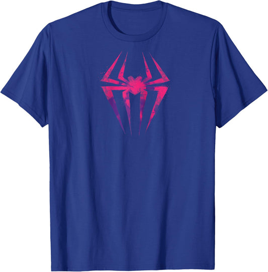 Marvel Spider-Man Across The Spider-Verse Part 1 Pink Logo Raglan Baseball T-Shirt - T-Shirt | Royal