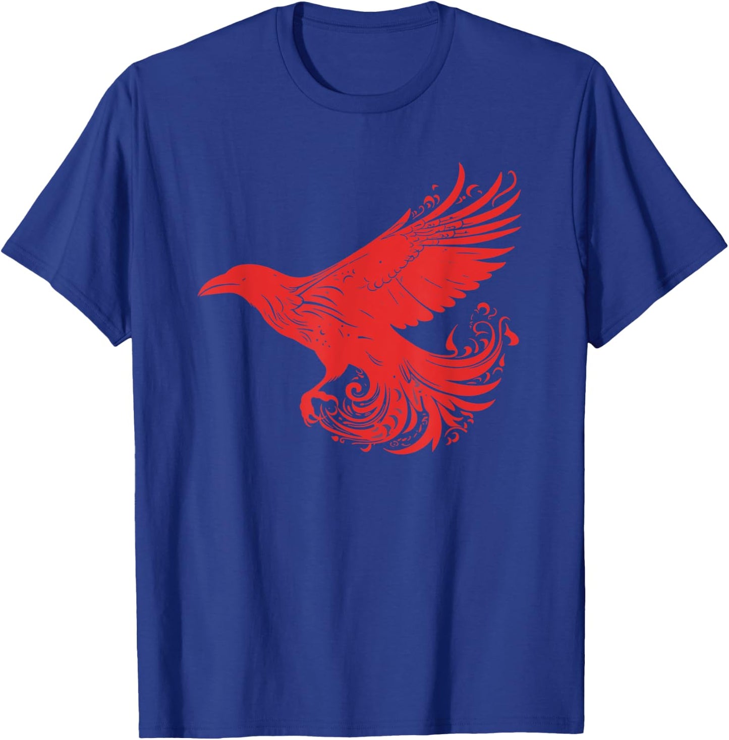 Crow Red Raven Norse Mythology Viking Vikings lover T-Shirt - T-Shirt | Royal