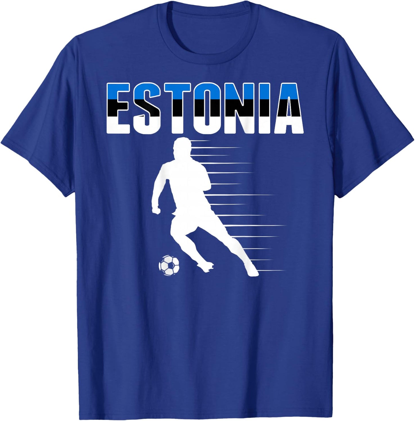 Estonia Soccer Lovers Jersey Estonian Flag Football Players T-Shirt - T-Shirt | Royal
