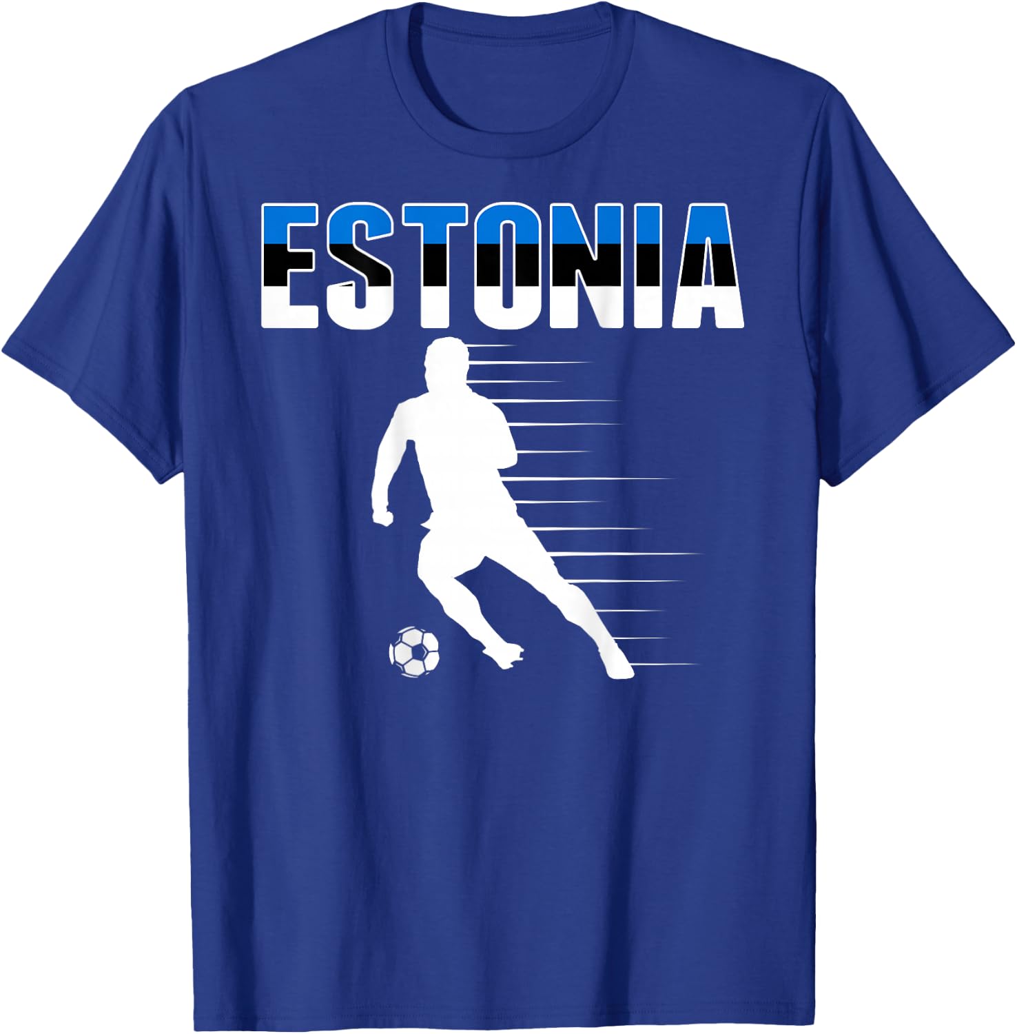 Estonia Soccer Lovers Jersey Estonian Flag Football Players T-Shirt - T-Shirt | Royal