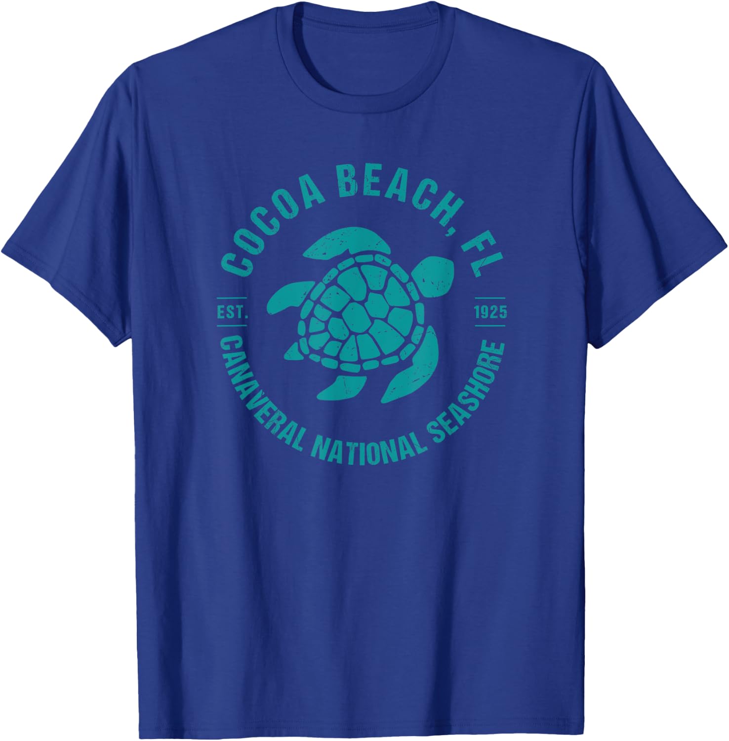 Cocoa Beach Florida Sea Turtle Canaveral National Seashore T-Shirt - T-Shirt | Royal