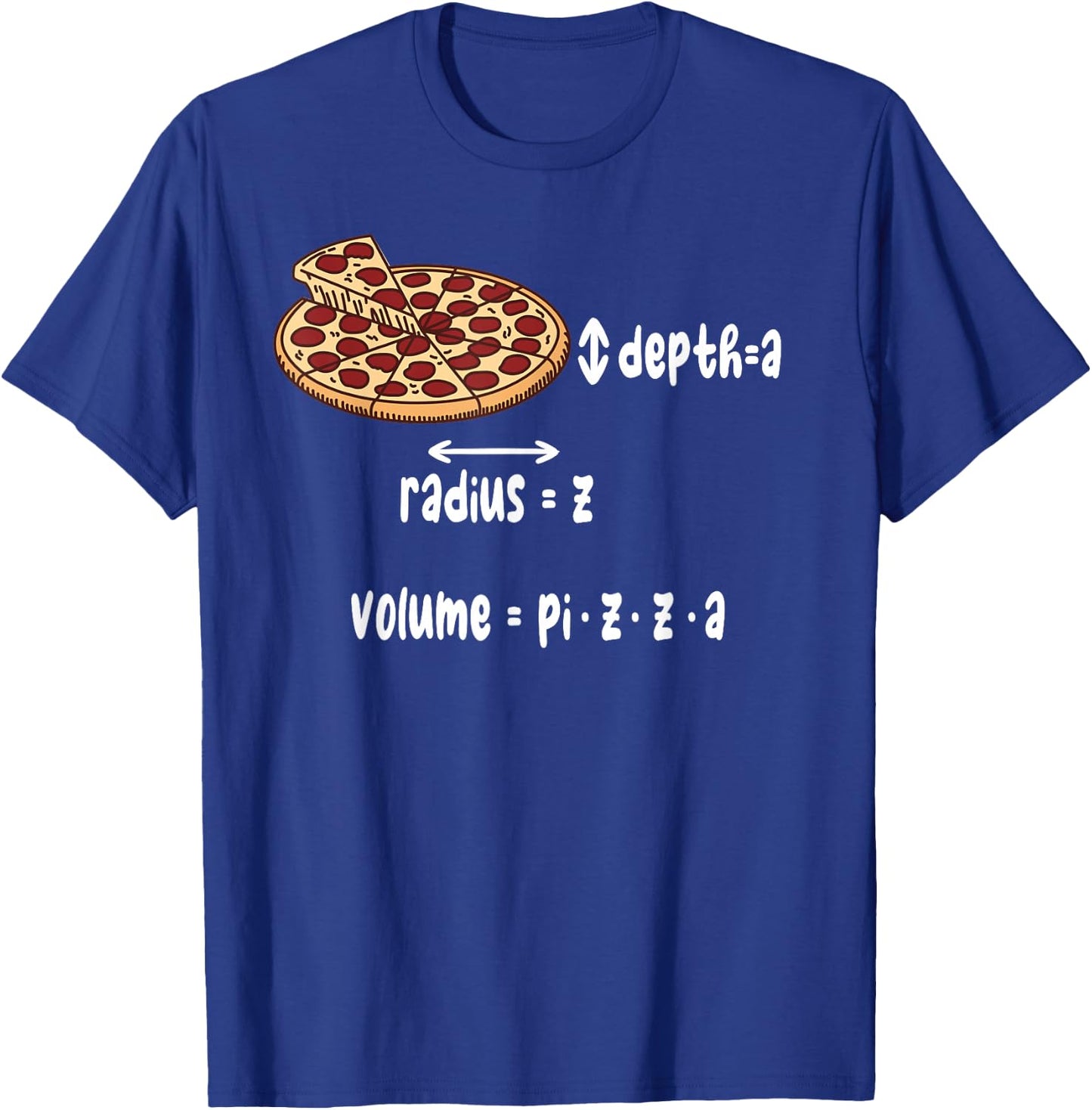 Math and Pizza for Mathematicians T-Shirt - T-Shirt | Royal