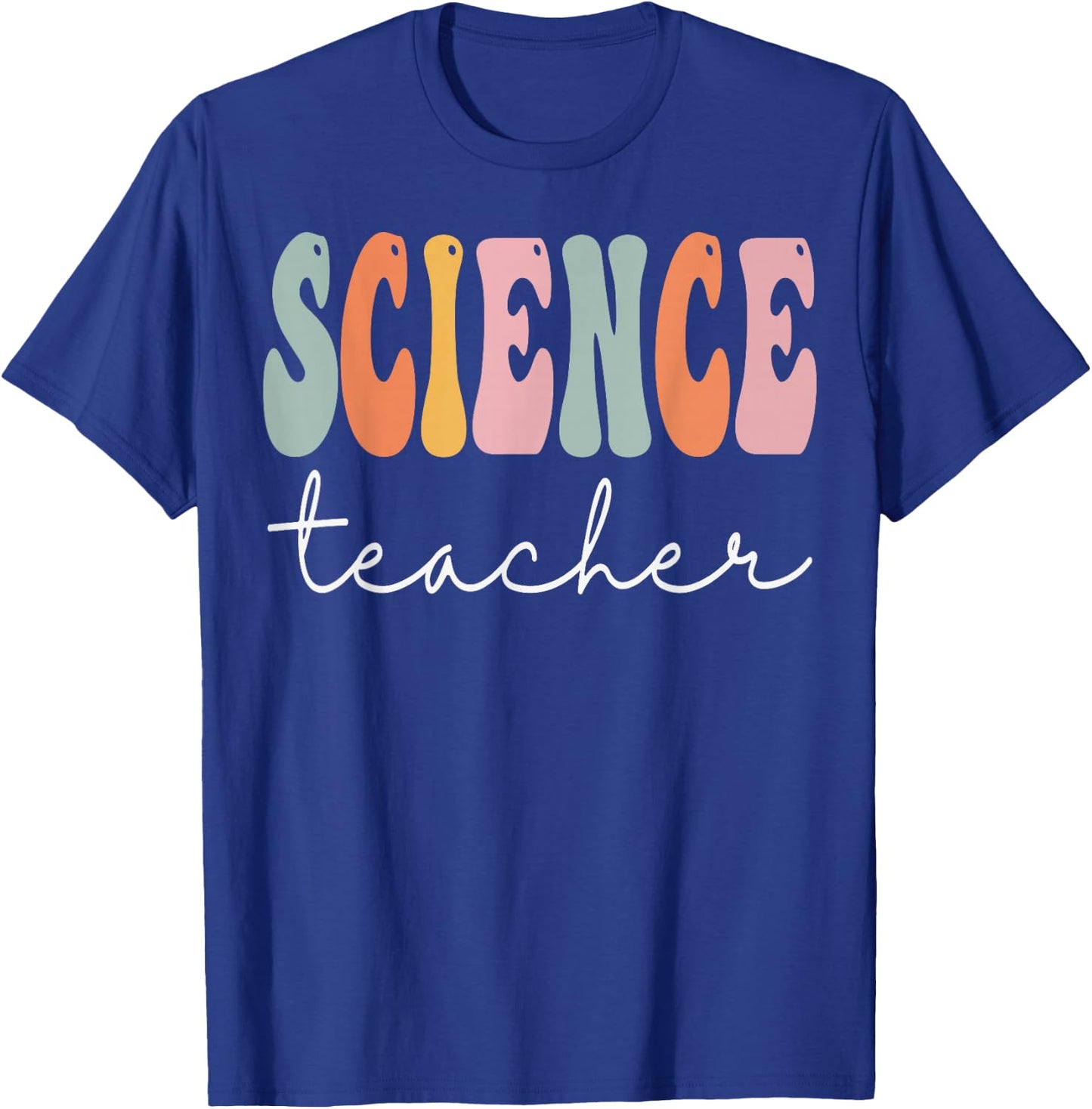 Science Teacher Groovy Appreciation Day Hello Back To School T-Shirt - T-Shirt | Royal