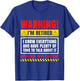 Warning I'm Retired I Know Everything Funny Retirement Gift T-Shirt - T-Shirt | Royal